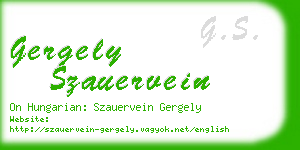 gergely szauervein business card